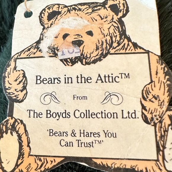 Boyds Bears & Friends Plush Stuffed Frog with Bears in the Attic Tag Attached - Picture 6 of 9